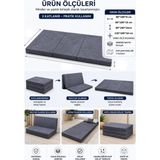Tuğra Sünger Katlanır Sünger Yatak Balkon Minderi , Kamp Yatağı, Misafir Yatağı 18 dansite işbir süngerli - Kahverengi - 90 x 190 x 10 cm