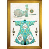Tuğra ve Kaftan Motifli Kanvas Tablo DBSANAT1233613