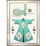 Tuğra ve Kaftan Motifli Kanvas Tablo DBSANAT12337