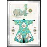 Tuğra ve Kaftan Motifli Kanvas Tablo DBSANAT12338
