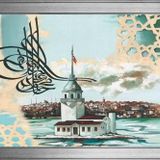 Tuğra ve Kız Kulesi Motifli Kanvas Tablo DBSANAT1332013