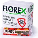 Tuğraçelik Florex 502 Büzgülü Çöp Torbası Büyük Boy 65X70 cm 10'lu - Çilek Kokulu- 25'li Paket - 65 x 70 cm