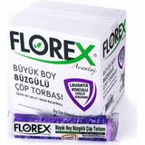 Tuğraçelik Florex 503 Avantaj Büzgülü Çöp Torbası Büyük Boy 65X70 cm 10'lu - Lavanta Kokulu- 25'li Paket - 65 x 70 cm