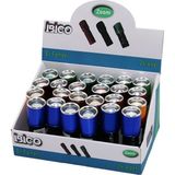 Tuğraçelik Ibico İ10-006 Zoomlu Mini El Feneri 9.6-10.3cm Çap: 3cm Pilli Metal Siyah & Renkli Kasa- 24'li Paket