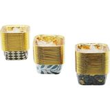 Tuğraçelik Ibico İ22-170 Kare & Kalın Gold Folyolu Muffin Kağıt Kek Kapsülü (20 Adet)- 12'li Paket