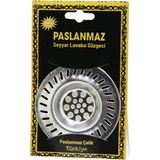 Tuğraçelik KRT-1080 Paslanmaz Seyyar Metal Lavabo Süzgeci 50X14- 50'li Paket