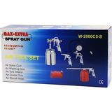 Tuğraçelik Max-Extra W-2000C5-S Hava Basma Alet Seti (4 Tabanca: Boya Püskürtme, Yıkama, Şişirme, Temizleme-Kurutma)