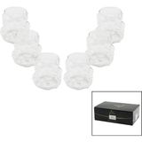 Tuğraçelik MİR-1539 Üzüm ve Kabarcıklı Cam Kahve Yanı Bardak 90ML (6 Adet)- 24'li Paket