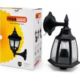 Tuğraçelik Nisaluce EBH02-S Duvar Aplik Sokak Lambası ve Armatür - E27, IP44, Siyah, 60W, Bahçe ve Balkon