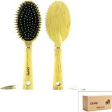 Tuğraçelik Onas ONS-831 Fön ve Saç Fırçası Tarak - Oval, Plastik Gövde, Bambu Ahşap Renk- 12'li Paket