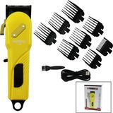 Tuğraçelik Powertec PRO-TR-3000 Saç & Sakal Kesme Tıraş Makinesi Sarı & Siyah Gövde USB Şarjlı