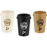 Tuğraçelik Qlux L-00751 Plastik Kahve Bardağı - Yudumlama Ağızlıklı Kapak- 24'li Paket