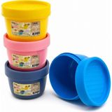 Tuğraçelik Qlux L-00991 No-1 Quick Yuvarlak Saklama Kabı ve Kase - Kapaklı Renkli 300 Ml- 24'li Paket