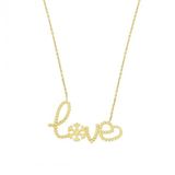 Tuğrul Altın T026787 Altın Love Kolye