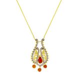 Tuğrul Altın T032243 Taşlı Altın Kolye