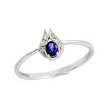 Tuğrul Altın T51 0.21 Ct Pırlanta Safir Yüzük