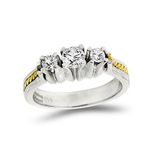 Tuğrul Altın T51 0.42 Ct Pırlanta Üç Taş Yüzük