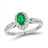 Tuğrul Altın T51 0.68 Ct Pırlanta Zümrüt Yüzük