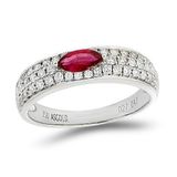 Tuğrul Altın T51 0.74 Ct Pırlanta Yakut Yüzük