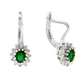 Tuğrul Altın T51 0.79 ct Zümrüt Pırlanta Küpe