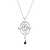 Tuğrul Altın T51 0.82 ct Pırlanta Safir Kolye