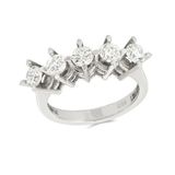 Tuğrul Altın T51 1.25 Ct Pırlanta Beş Taş Yüzük