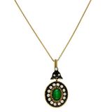 Tuğrul Altın T51 1.54 ct Zümrüt Elmas Kolye