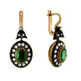 Tuğrul Altın T51 3.05 Ct Zümrüt Elmas Küpe