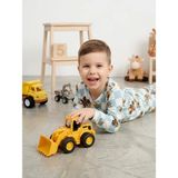 Tuğse Iş Makinesi Desenli Erkek Çocuk Uzun Kollu Pamuklu Alt Üst Pijama Takımı - 8 - Krem