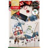 Tuğset Etiket 6'lı Simli Yılbaşı Kartpostal Seti Yeni Yıl Tebrik Kartı Nostalji 1 T592