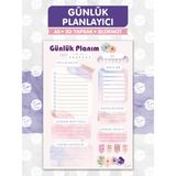 Tuğset Etiket Günlük Planlayıcı Planner 50 Yaprak - Planlayıcı Defter Bloknot To Do List (A5 15X21) 50 SYF.-T967 - Renkli
