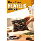 Tuğset Etiket Hac Umre Ramazan Karton Yastık Hediye Kutusu 10 adet Umre Hac Ramazan Mevlit Hediyelik Organizasyon -T1560