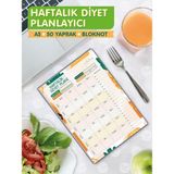 Tuğset Etiket Haftalık Diyet Planlayıcı Bloknot , Market Listesi , Planlayıcı Defter (A5 15X21) 50 Syf. PLANNER-T966 - Renkli