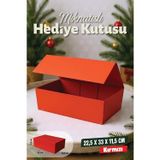 Tuğset Etiket Hediye Kutusu Kırmızı Kutu Mıknatıslı Kutu Ölçüsü 33X22,5X11,5 CM-T1517