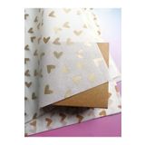 TUĞSET ETİKET Kalpli Gold Desenli Pelur Kağıdı 50x70 cm 10 Adet PK103