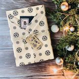 TUĞSET ETİKET Kar Tanesi Desenli Pelur Kağıt , Yılbaşı Hediye Paketi, Pelur Kağıdı, Yeni Yıl Paketleme 10 Adet KRTNSİ1