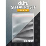 Tuğset Etiket Kilitli Torba 11 x 14 cm 50'li Şeffaf Kilitli Poşet Kına Çerez Kuruyemiş VB.POŞETI x T1137