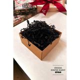 Tuğset Etiket Kırpık Kırpıntı Kağıt Z Zigzag Pelur Kırpıntı Kağıt 100 gr Siyah Renk Süs Dolgu Malzemesi Paper -T509