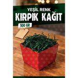 Tuğset Etiket Kırpık Kırpıntı Kağıt Z Zigzag Pelur Kırpıntı Kağıt 100 gr Yeşil Renk Süs Dolgu Malzemesi Paper -T1525