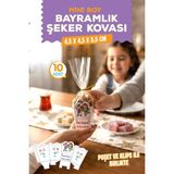 Tuğset Etiket Mini Boy Bayramlık Şeker Harçlık Kediye Kovası Bayram Hediyesi Kutusu Poşeti ve Klipsi 10 Ar ADET-TUGSETETIKET1567 - Çok Renkli