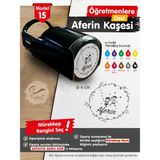 TUĞSET ETİKET Öğretmenlere Özel Aferin Kaşesi - Aferin Mühürü M15- T658