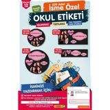 Tuğset Etiket Okul Etiketi Black Pink Kalem Defter Etiketi Özel Isim Yazılabilen Etiket Seti - Isim Etiketi -T548-OE12