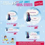 Tuğset Etiket Okul Etiketi Elsa Anna Kalem Defter Etiketi Özel Isim Yazılabilen Etiket Seti - Isim ETIKETI-T549-OE15