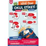 Tuğset Etiket Okul Etiketi Kalem Defter Etiketi Özel Isim Yazılabilen Etiket Seti - Isim ETIKETI-T535-OE90