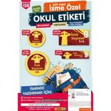 Tuğset Etiket Okul Etiketi Kalem Defter Etiketi Özel İsim Yazılabilen Etiket Seti - İsimli Etiket OE158-T1478-OE158