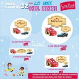 Tuğset Etiket Okul Etiketi Şimşek Mcqueen Kalem Defter Etiketi Özel Isim Yazılabilen Etiket Seti - Isim ETIKETI-T561-OE32