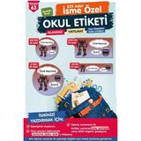 Tuğset Etiket Okul Etiketi Transformers Kalem Defter Etiketi Özel Isim Yazılabilen Etiket Seti - Isim ETIKETI-T575-OE63