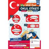 Tuğset Etiket Okul Etiketi Türk Bayrağı Temalı Kalem Defter Etiketi Özel Isim Yazılabilen Etiket Seti - Isimli Etiket OE165-OE165 - 229 Adet - Çok Renkli