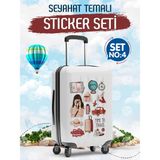 Tuğset Etiket Seyahat Temalı Bavul Sticker Etiket Çıkartma S4 T972