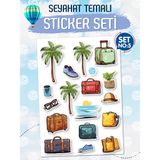 Tuğset Etiket Seyahat Temalı Bavul Sticker Etiket Çıkartma S5 T973